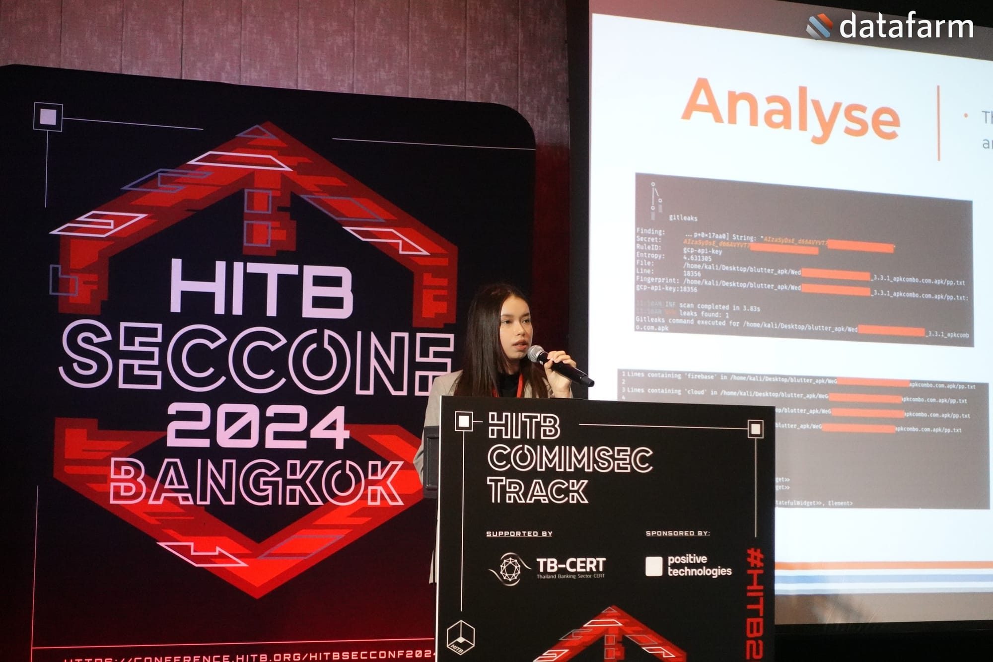 น้องเมย์ ตัวแทนจากดาต้าฟาร์ม ร่วมบรรยายในงาน  HITBSecConf2024