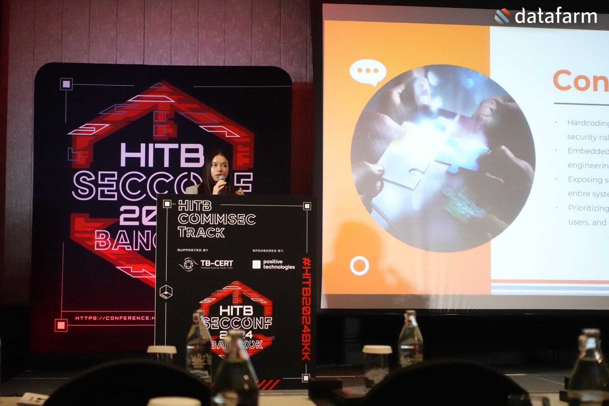 น้องเมย์ ตัวแทนจากดาต้าฟาร์ม ร่วมบรรยายในงาน  HITBSecConf2024